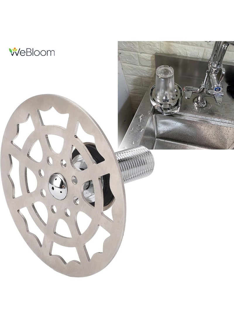 WeBloom Stainless Steel Cup Rinser Head-Automatic Faucet Mount Glass Washer for Kitchen,Coffee,Bar, Hotel,Quick Installation Sink Accessory - Image 3